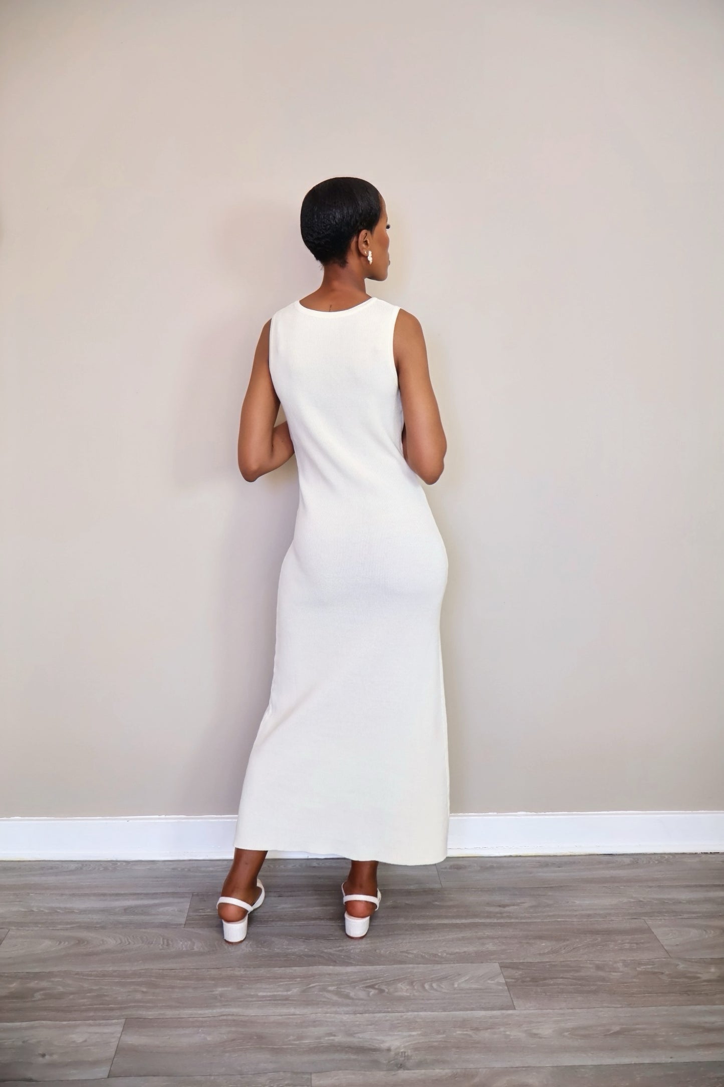 Button-Up Knit Dress