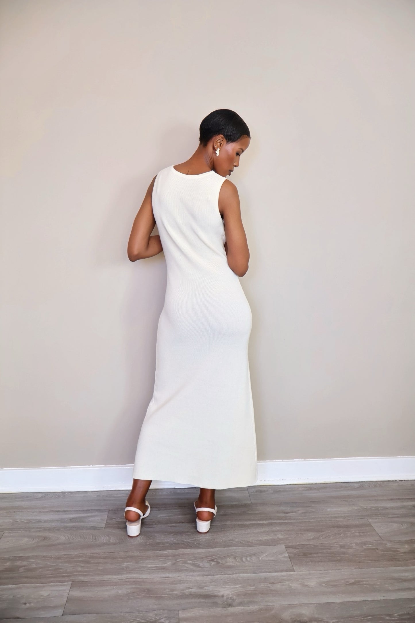 Button-Up Knit Dress