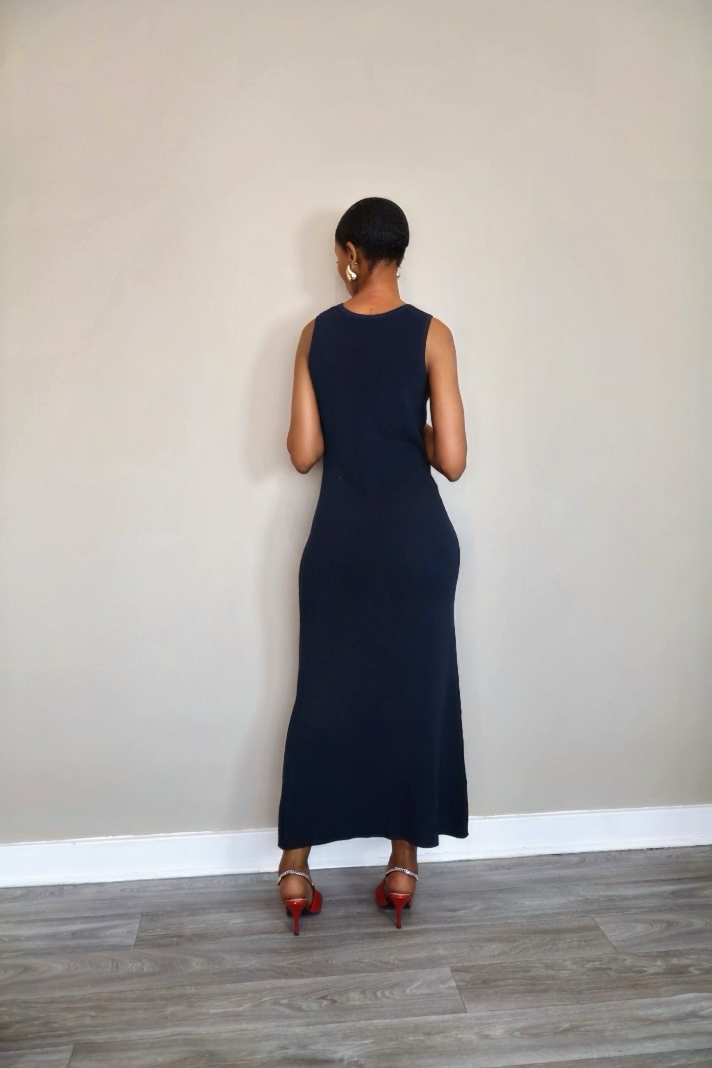 Button-Up Knit Dress