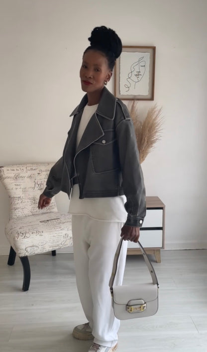 Zuri Biker Jacket (PU Leather)