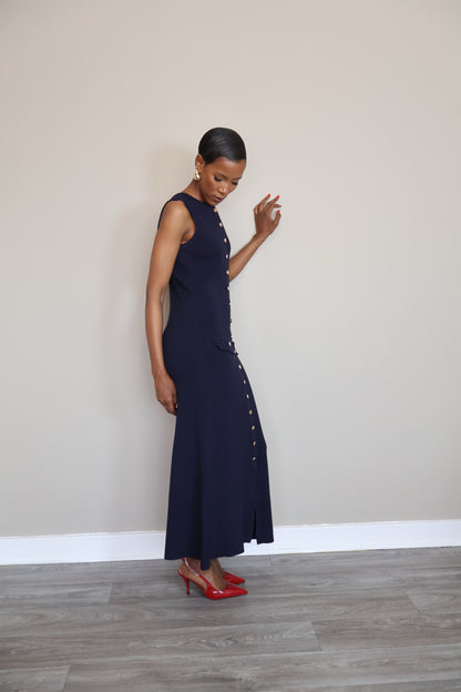 Button-Up Knit Dress