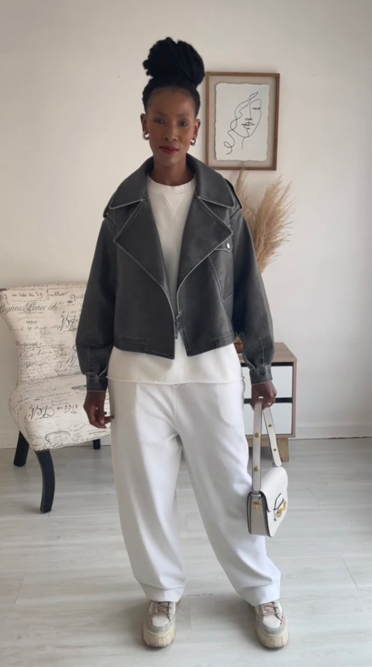 Zuri Biker Jacket (PU Leather)